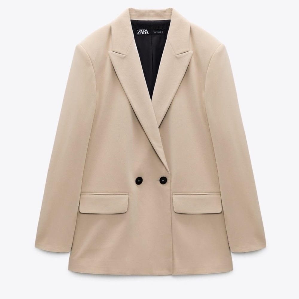 ZARA DOUBLE BREASTED BLAZER🩵